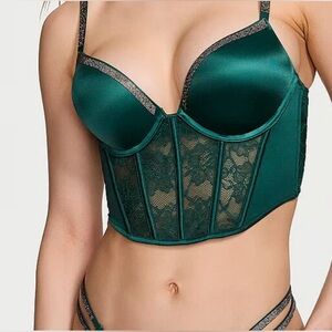 VICTORIA'S SECRET VERY SEXY Bombshell Add-2-Cups Push-Up Corset Top Bra 36B